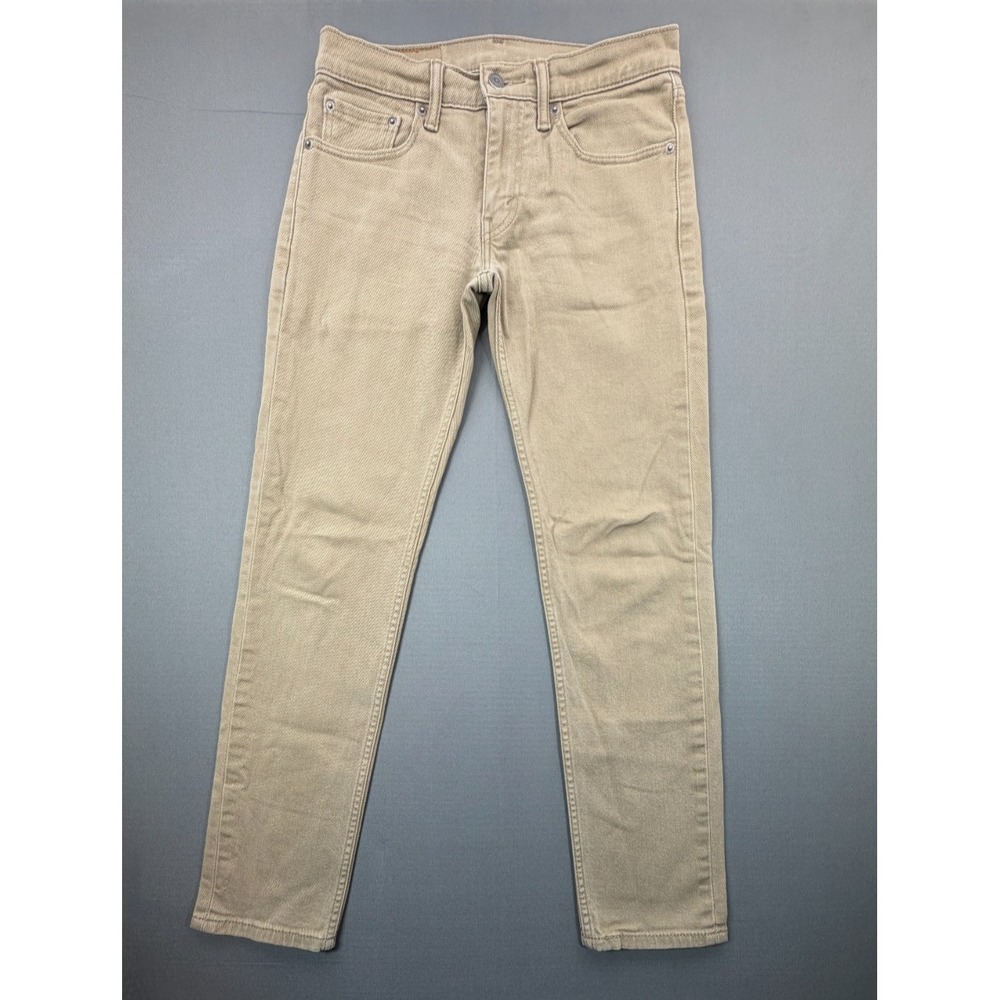 Levis 511 Slim Fit Pants Khaki Tan Stretch Twill White Tab Denim | Men's 28x32